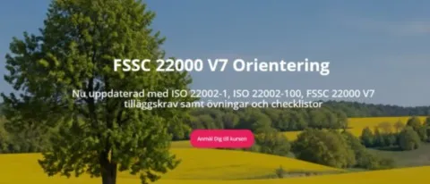 Ny kurs FSSC 22000 V7 orientering